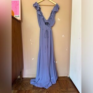 Reformation Purple Maxi Warp Dress - Size S